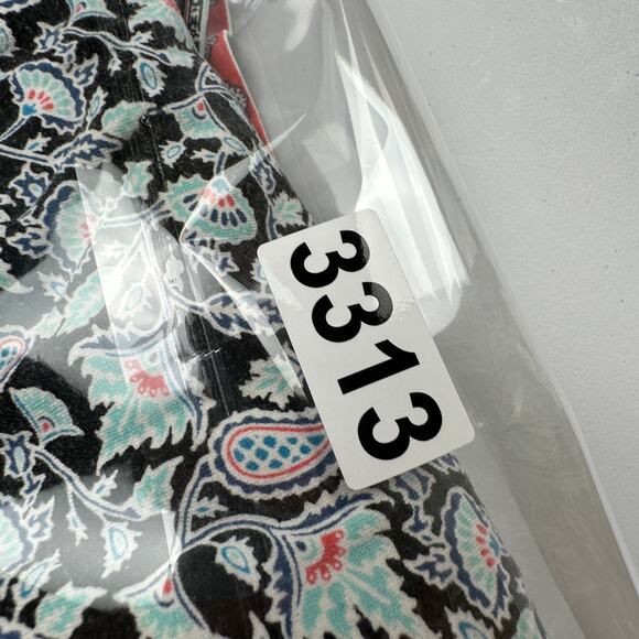 J Jill Wearever Collection Dress Women Extra Large Tall Black Floral Resort Boho - Picture 10 of 11